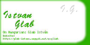 istvan glab business card